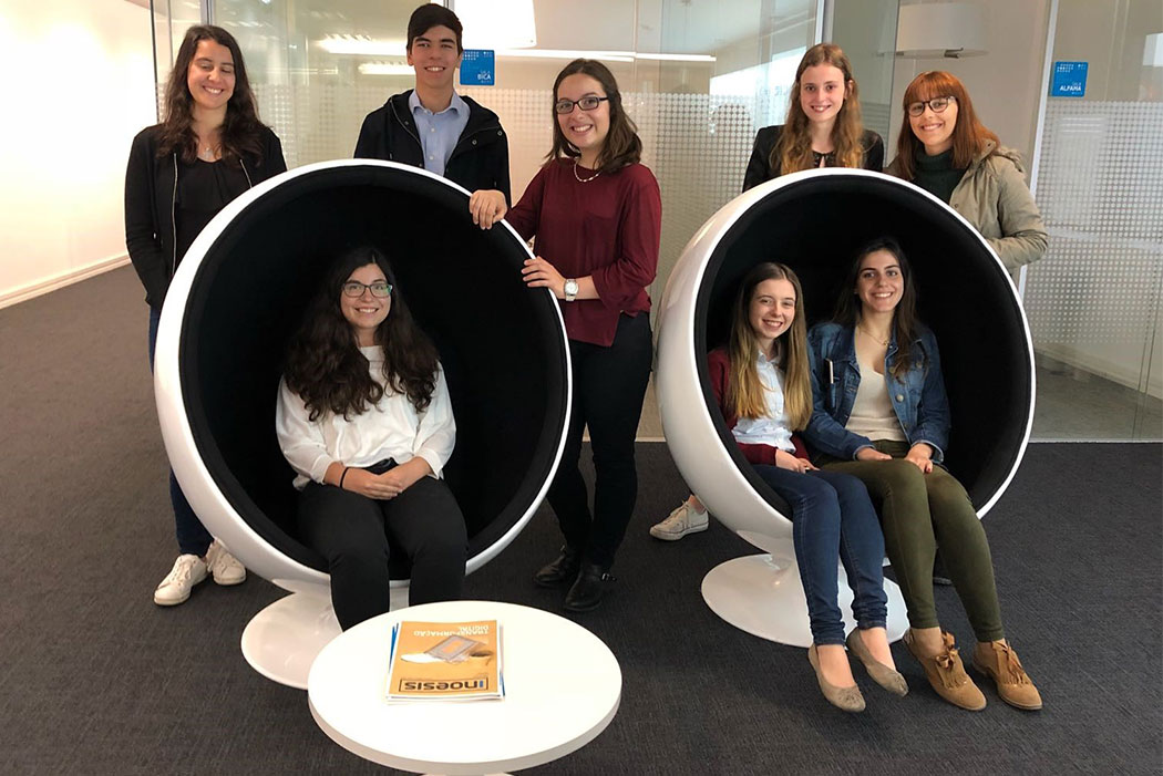 A group of people smiling