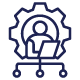 User and systems management icon representing simplified IT operations